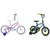 image:imageHuffy 16 Girls Bike with Training Wheels Pink Frame with Butterfly Graphics amp 12 Boys BMX Bike for Kids Blue