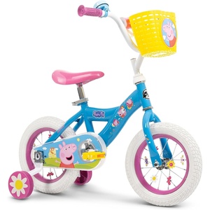 image:imageHuffy 12 Peppa Pig Kids Bike with Front Basket Stickers and Bell