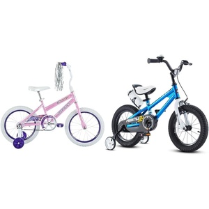 image:imageHuffy Illuminate 16 Pink Bike with Training Wheels amp Royalbaby 16 Blue Freestyle BMX Bicycle with Training Wheels